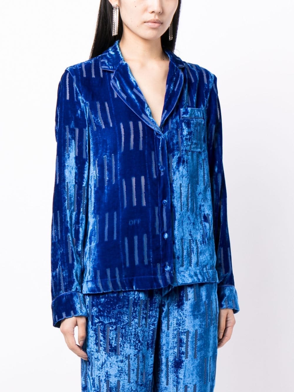 Off-White Shibori velvet shirt - Image 3
