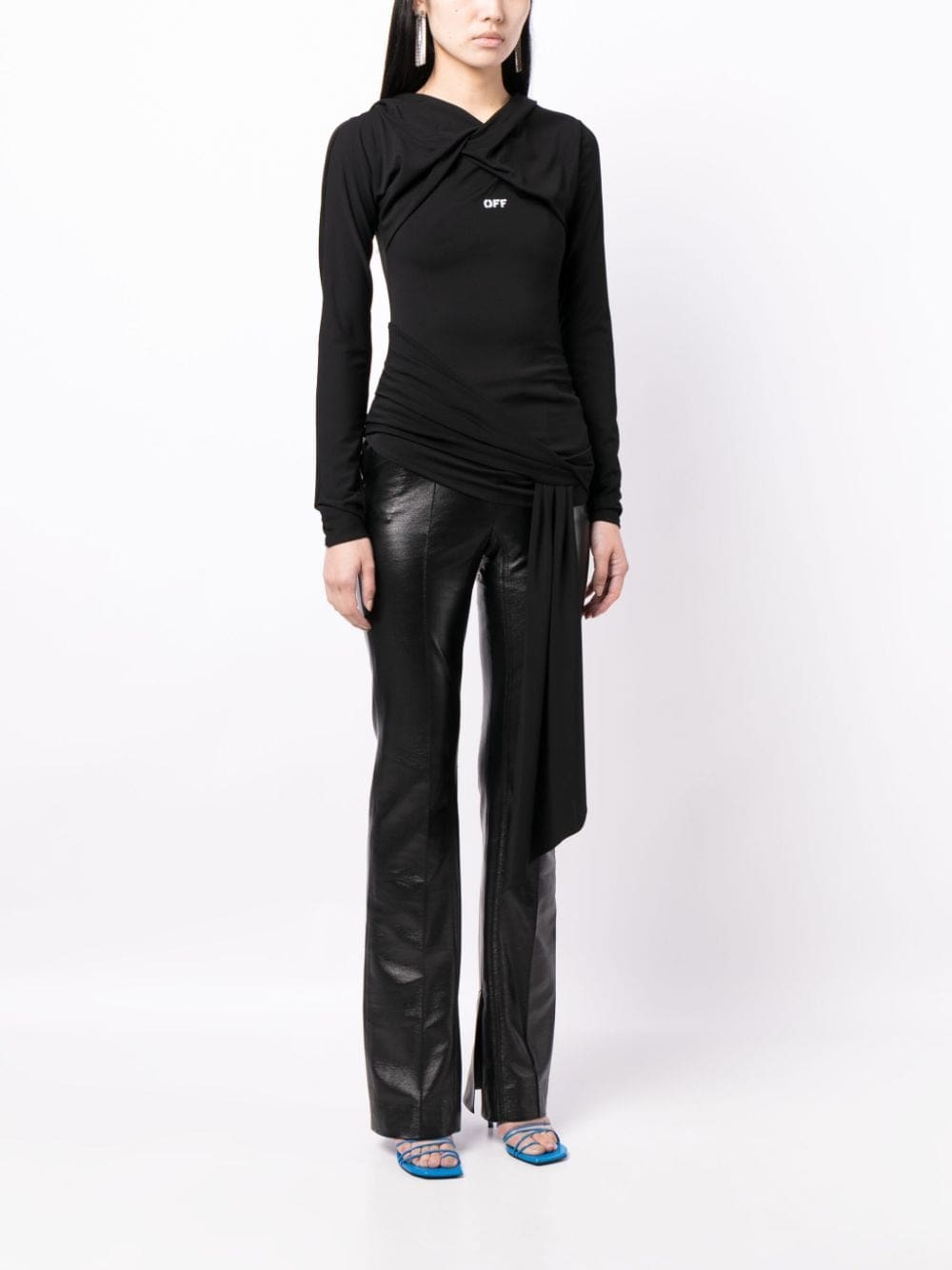 Off-White Fluid Jer Twist hooded top - Image 3