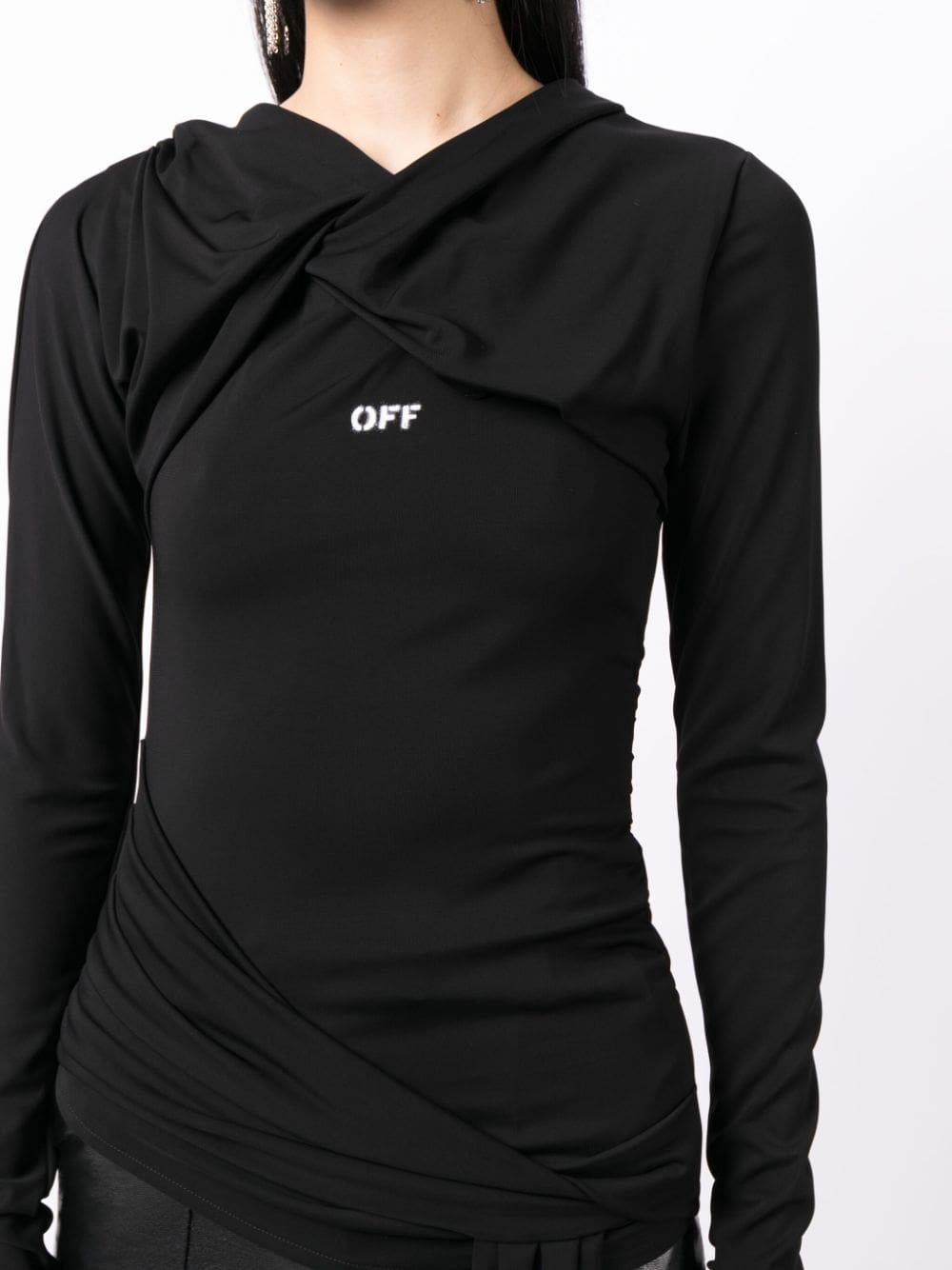 Off-White Fluid Jer Twist hooded top - Image 5