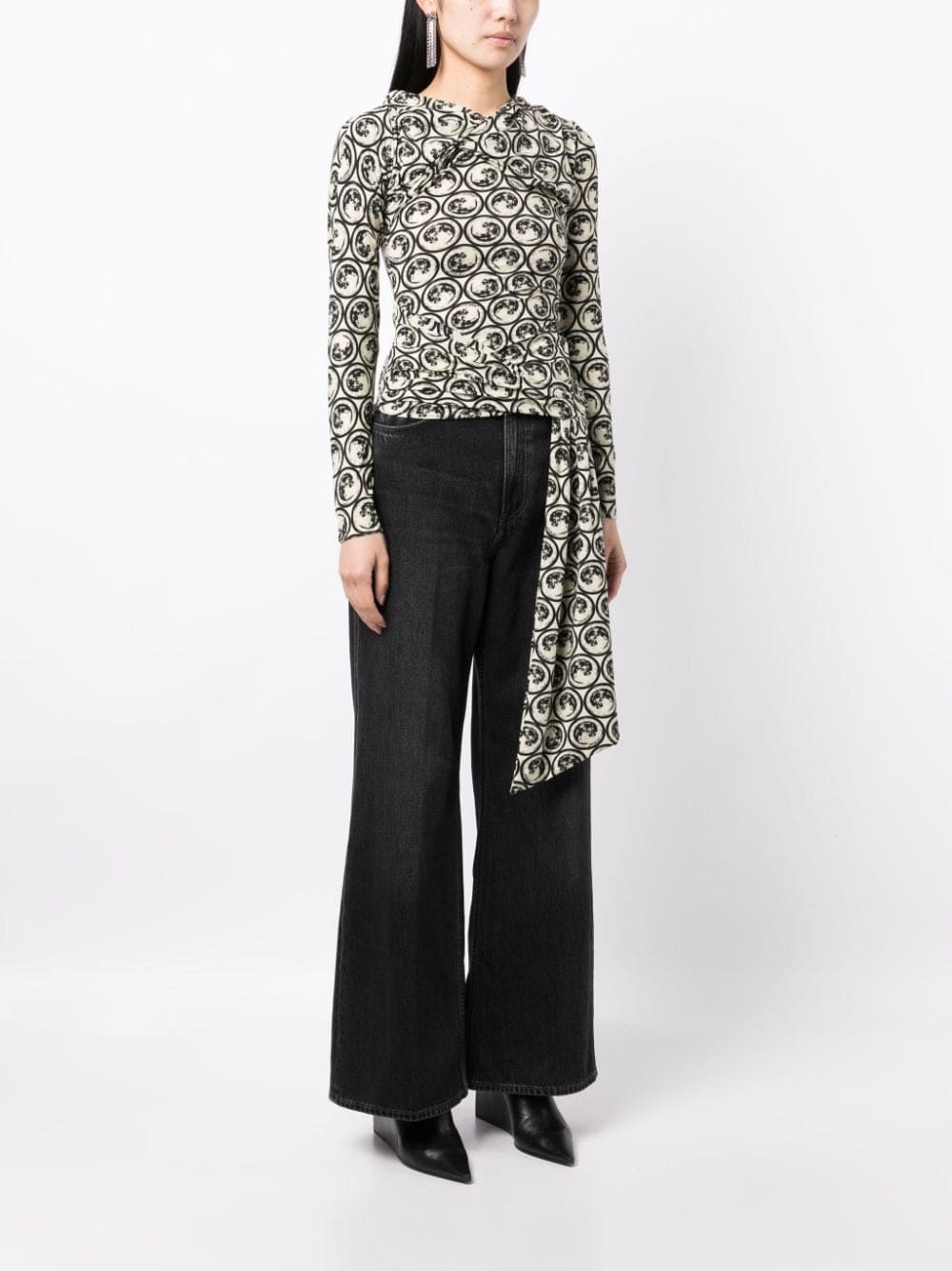 Off-White motif-print long-sleeve top - Image 3