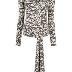 Off-White motif-print long-sleeve top