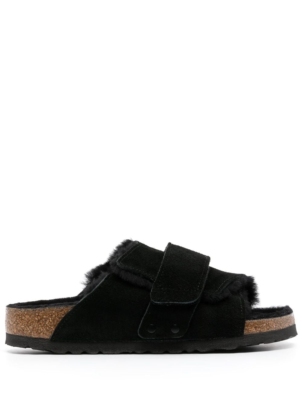 Birkenstock Kyoto shearling suede sandals