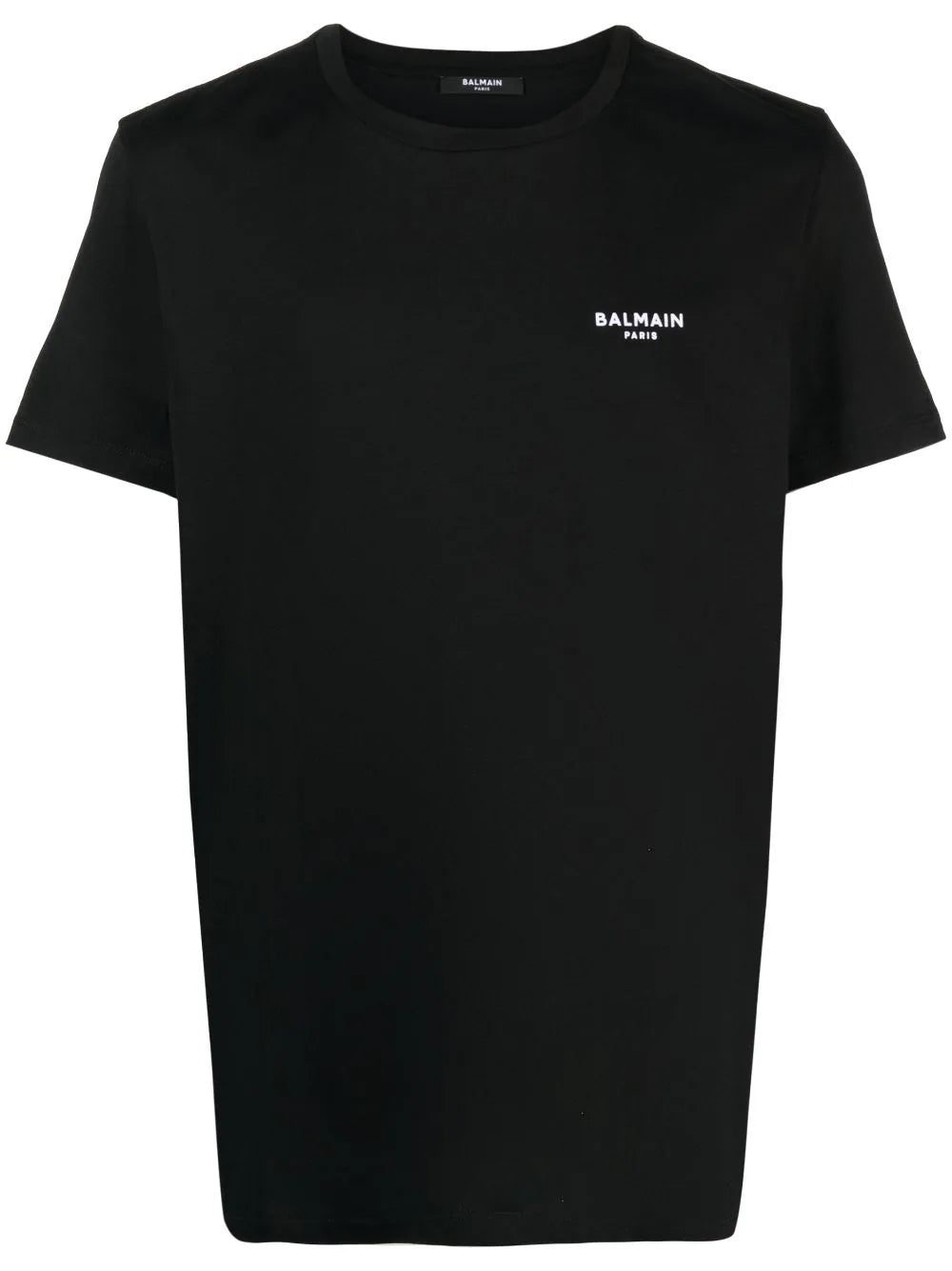 Balmain flocked-logo cotton T-shirt