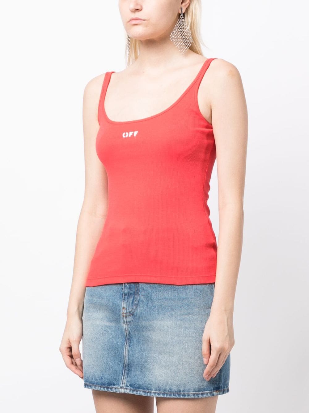 Off-White Off Stamp ribbed tank top - Image 3