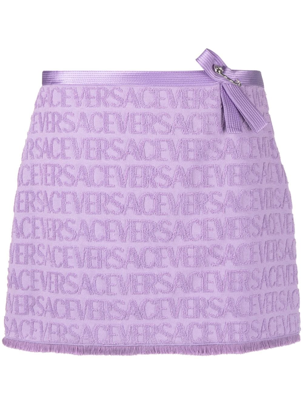 Versace x Dua Lipa logo-jacquard miniskirt