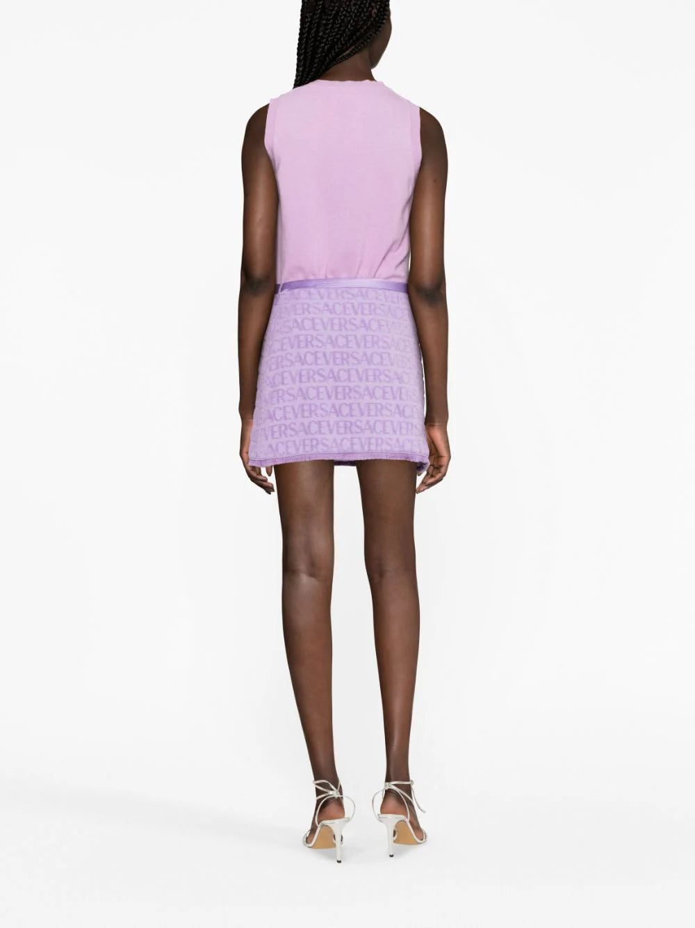 Versace x Dua Lipa logo-jacquard miniskirt - Image 3