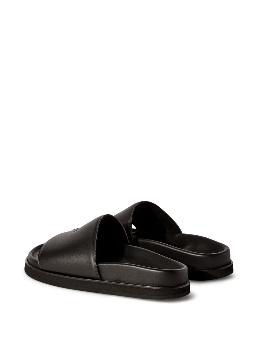 Off-White logo-debossed leather slides - Image 3