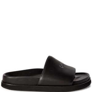 Off-White logo-debossed leather slides