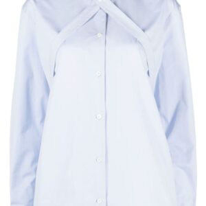 Off-White belted cotton-poplin shirt