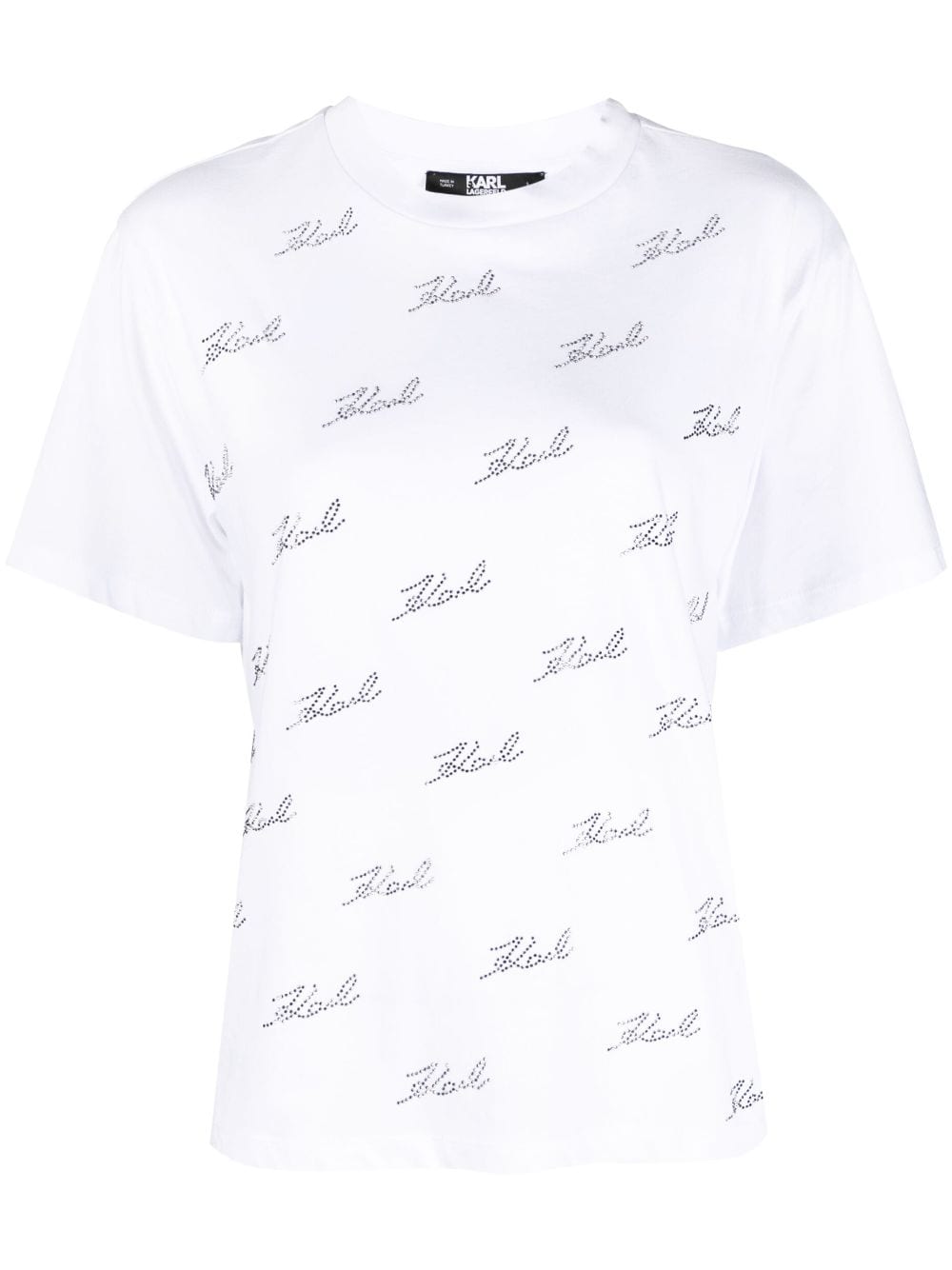 Karl Lagerfeld Rhinestone Karl organic cotton T-shirt