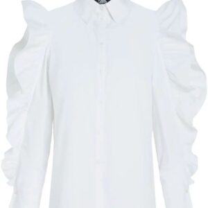 Karl Lagerfeld  ruffled cotton shirt