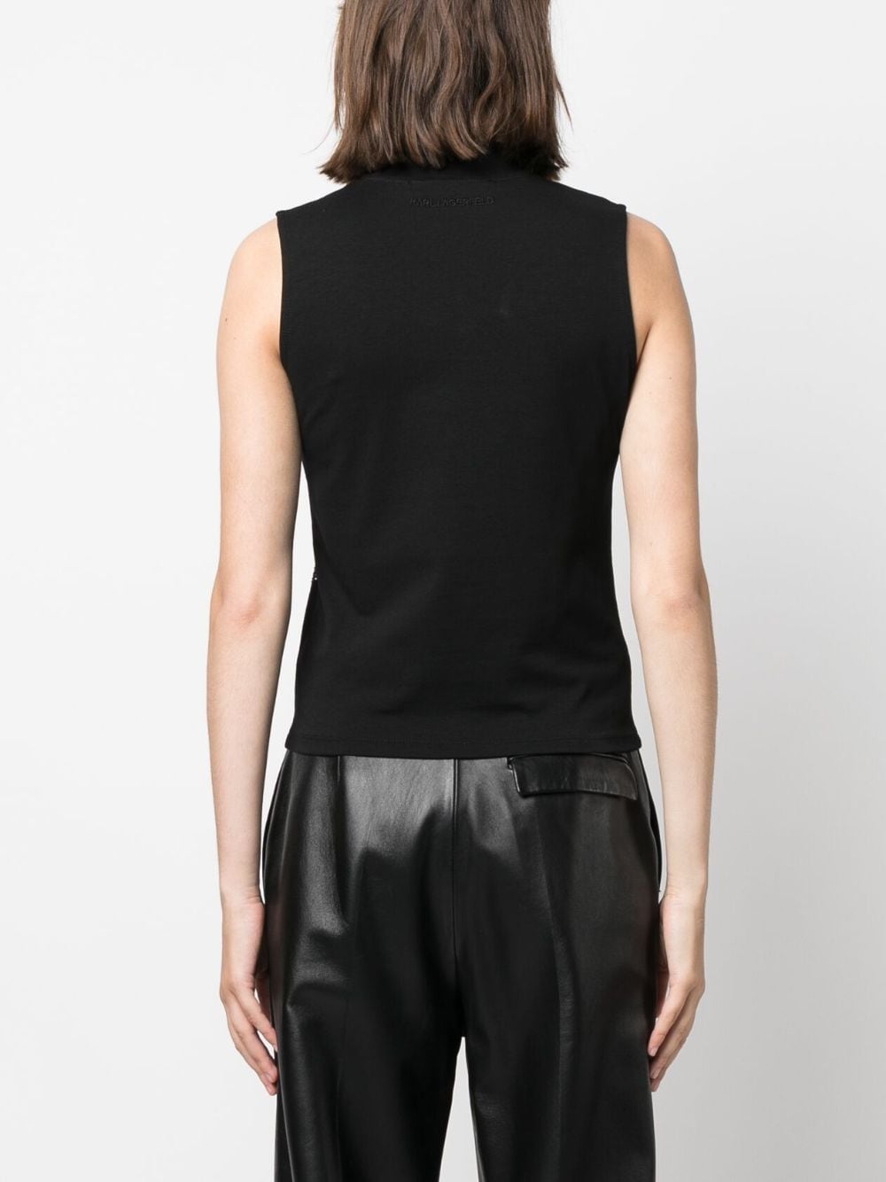 Karl Lagerfeld rhinestone-embellished sleeveless blouse - Image 4