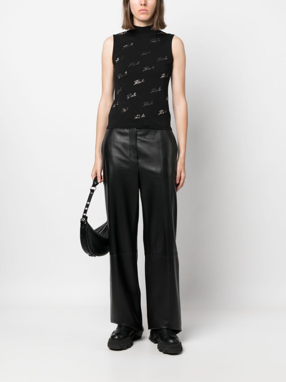 Karl Lagerfeld rhinestone-embellished sleeveless blouse - Image 2