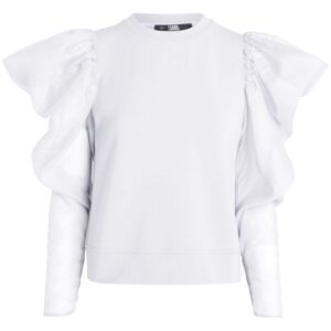 Karl Lagerfeld puff-sleeves cotton sweatshirt