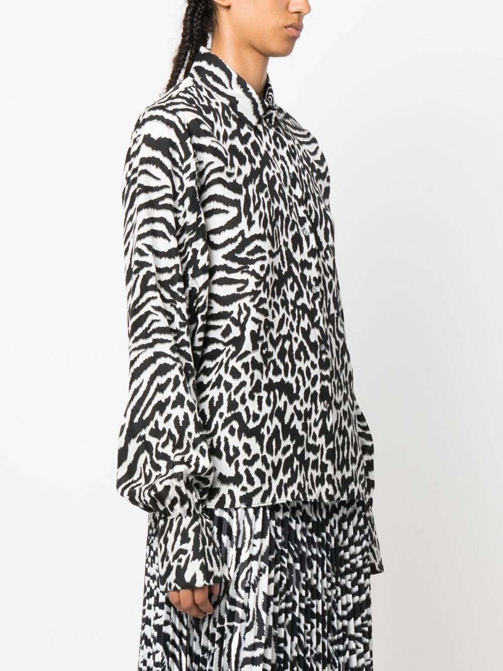 Karl Lagerfeld animal-print silk shirt - Image 3