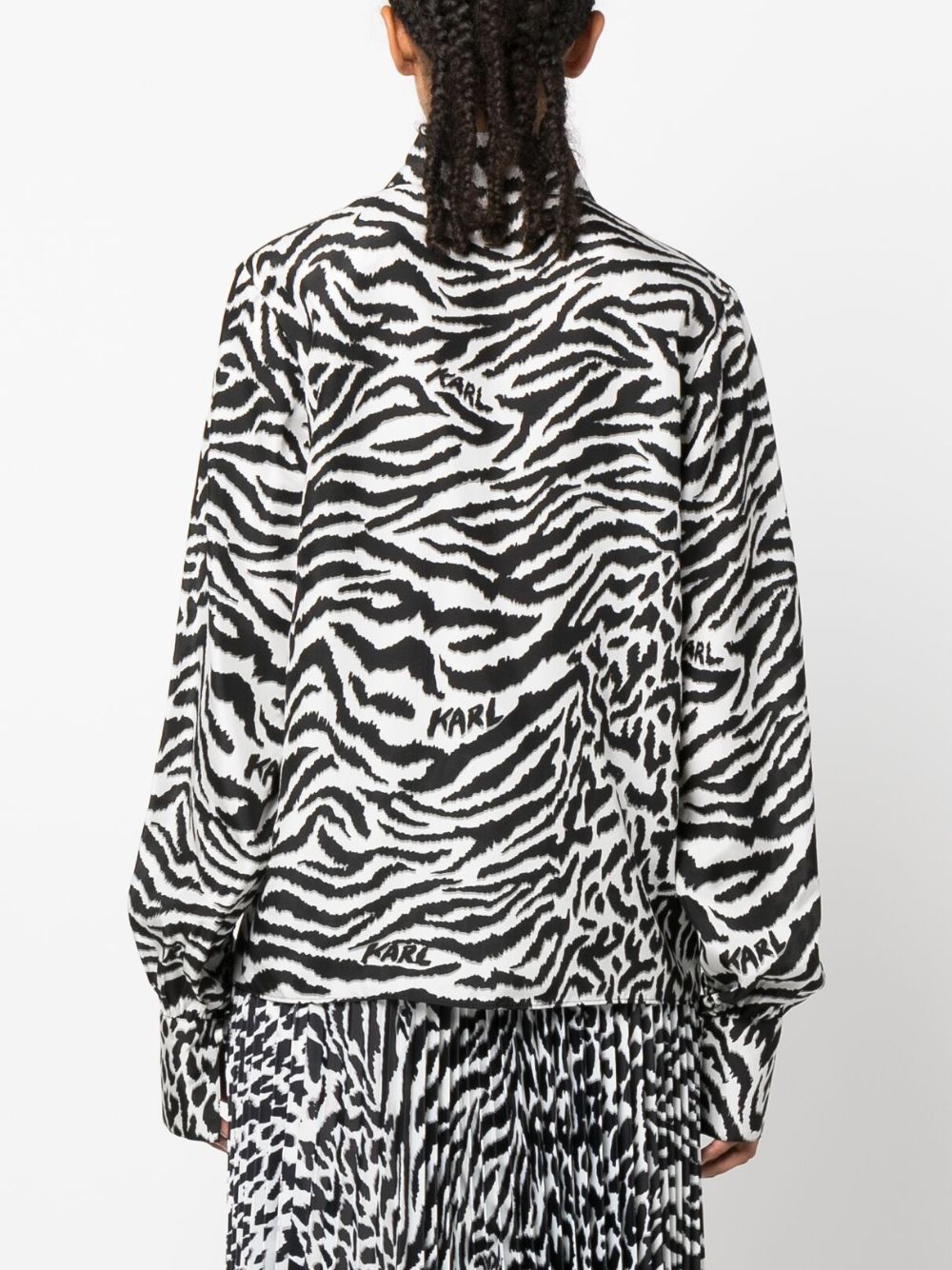 Karl Lagerfeld animal-print silk shirt - Image 4