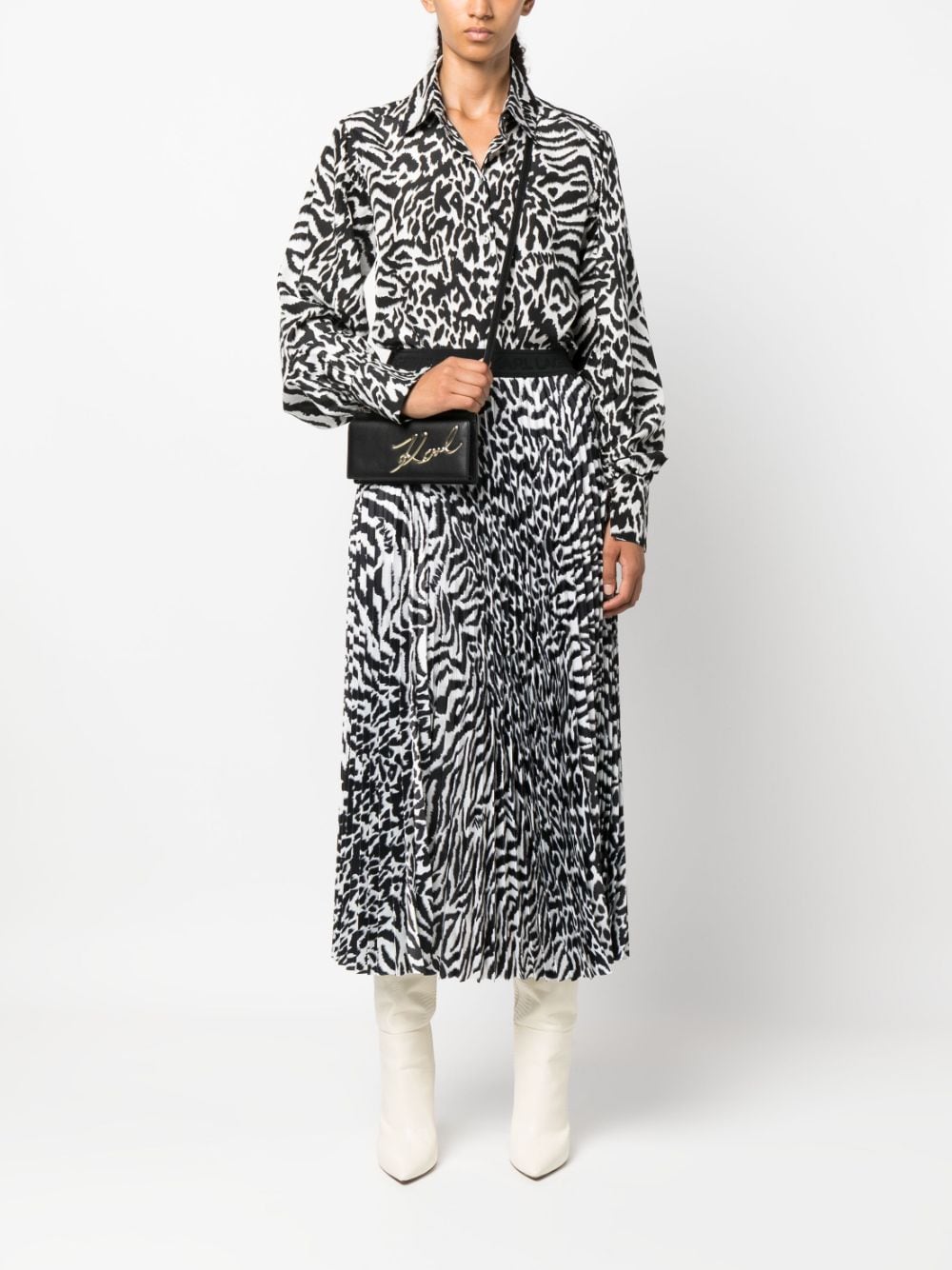 Karl Lagerfeld animal-print silk shirt - Image 2