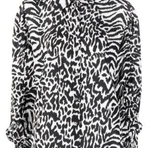 Karl Lagerfeld animal-print silk shirt