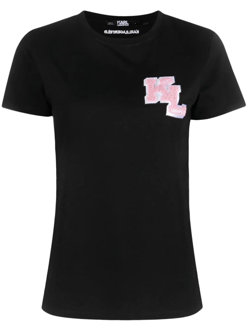 Karl Lagerfeld Kl logo-patch organic cotton T-shirt