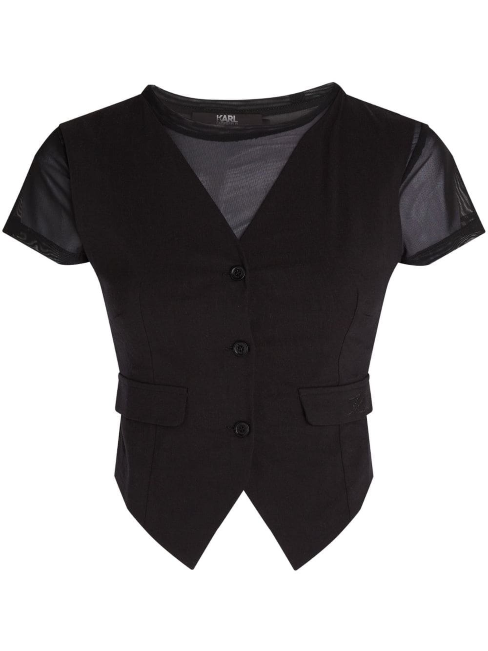 Karl Lagerfeld two-in-one waistcoat T-shirt