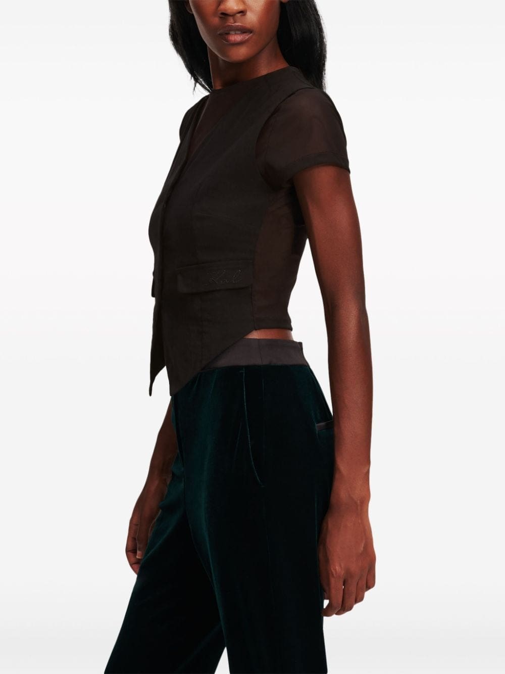 Karl Lagerfeld two-in-one waistcoat T-shirt - Image 4