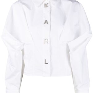 Karl Lagerfeld Karl lettering organic-cotton shirt