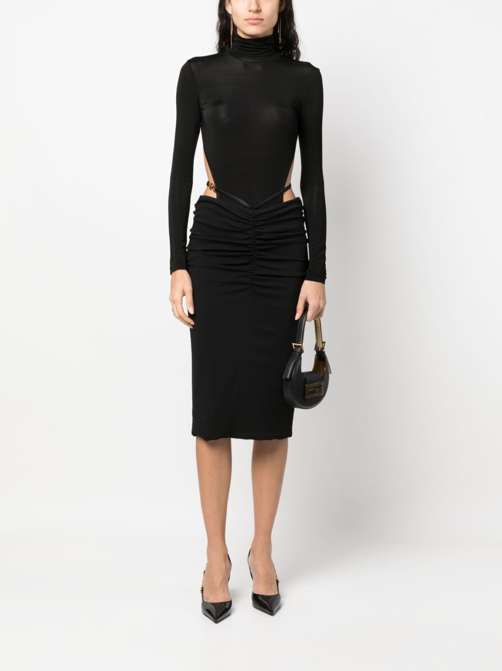 Versace Medusa georgette midi skirt - Image 2