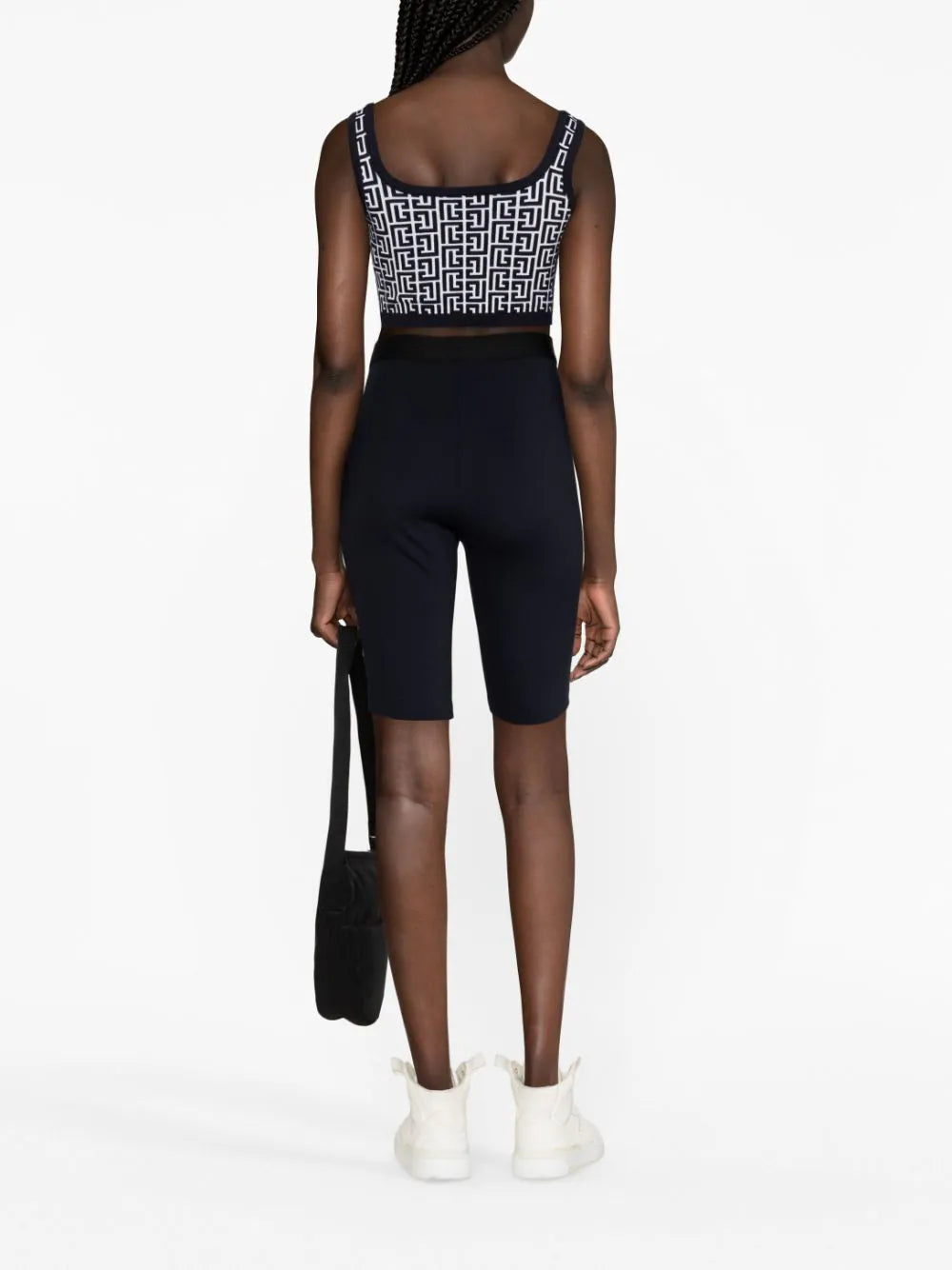 Balmain monogram-jacquard crop top - Image 4