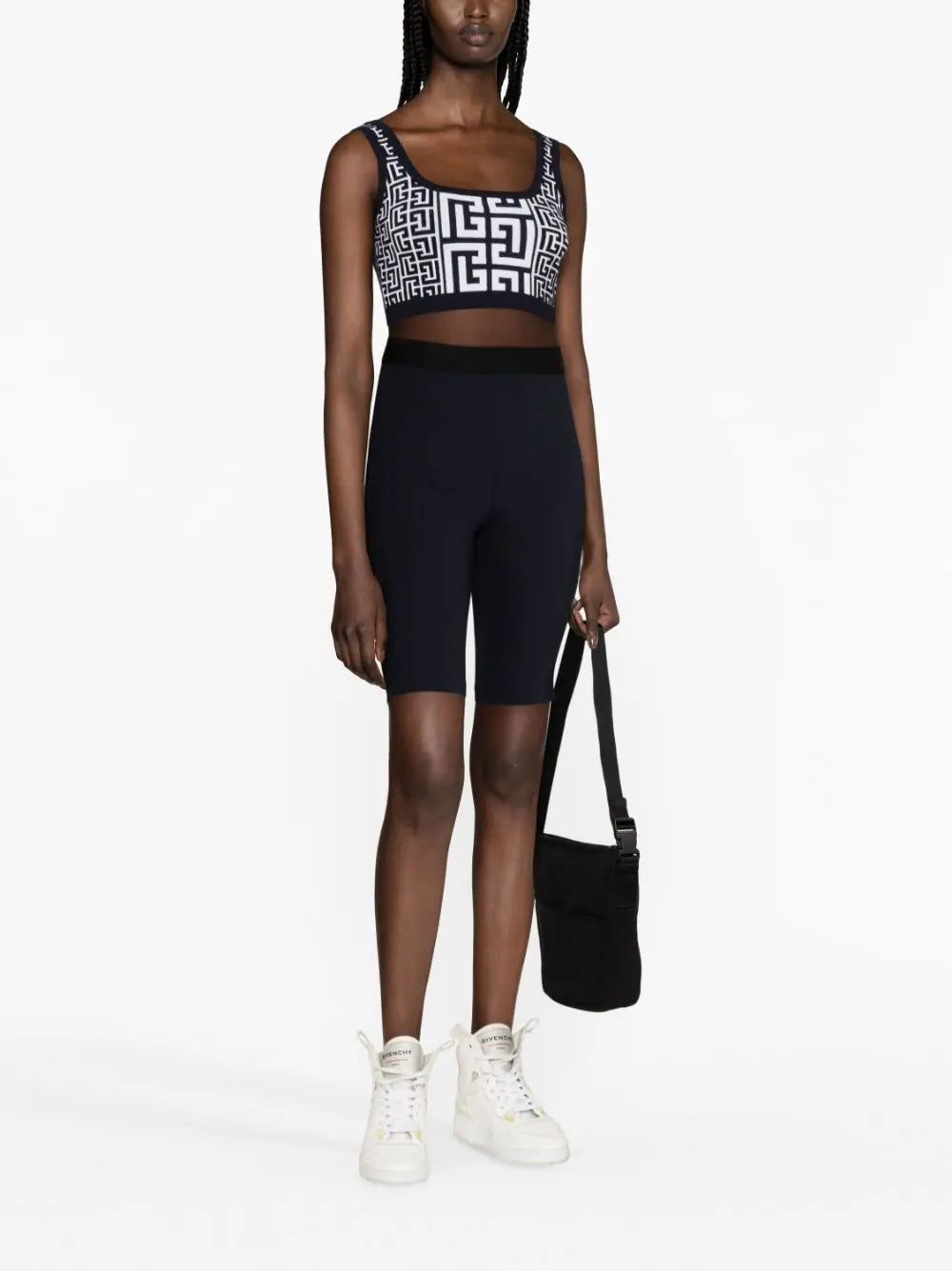 Balmain monogram-jacquard crop top - Image 3