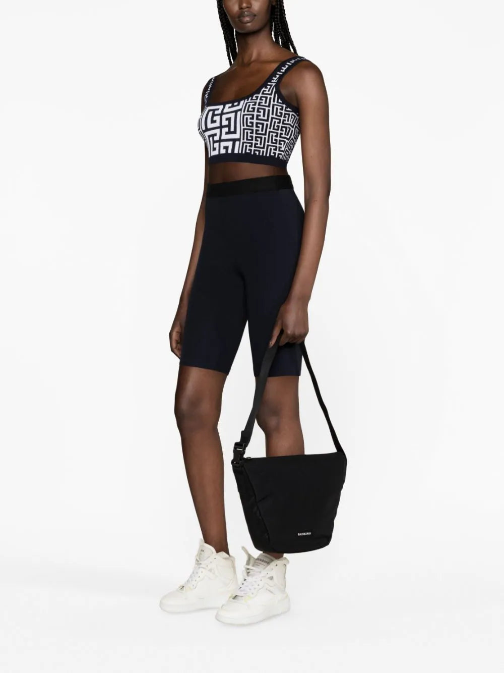 Balmain monogram-jacquard crop top - Image 2