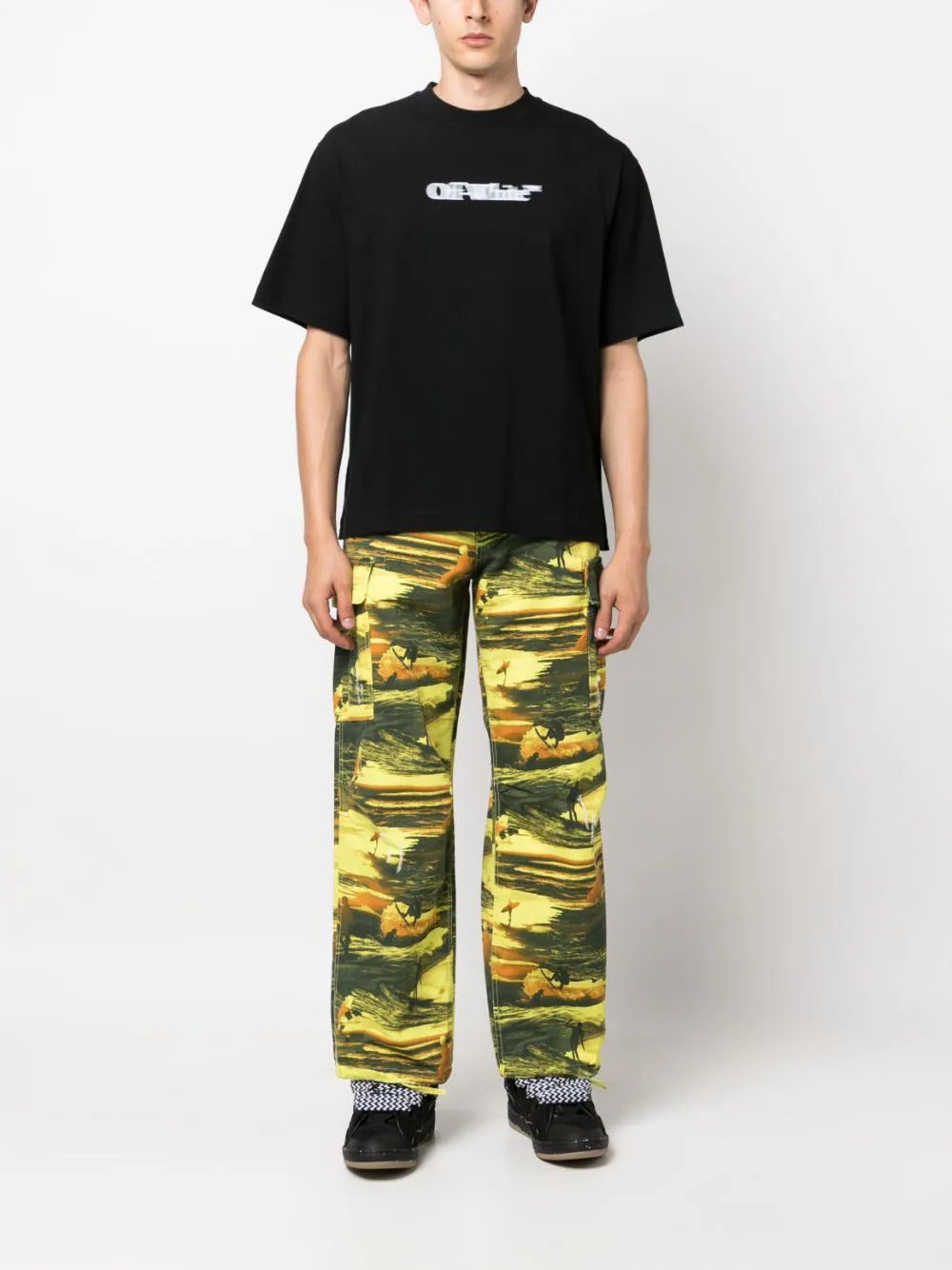 Off-White blurred logo-print T-shirt - Image 2