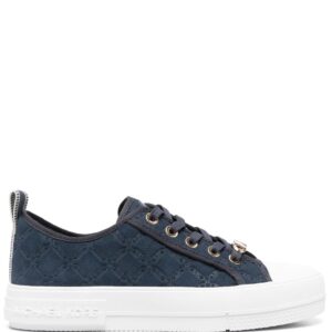 Michael Michael Kors embossed logo-print suede sneakers