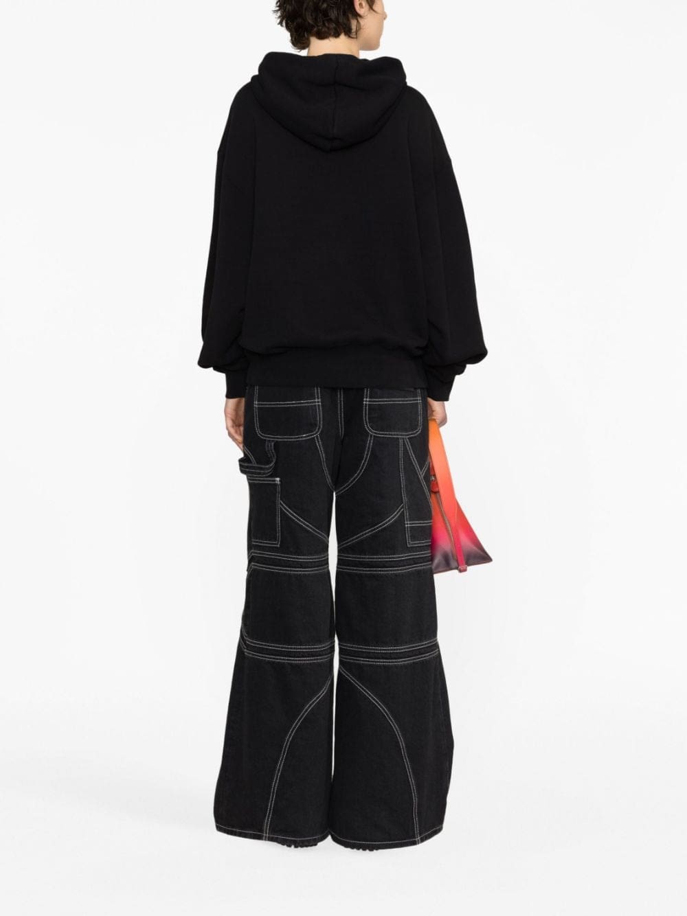 Off-White OW logo-print cotton hoodie - Image 3