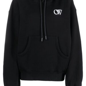 Off-White OW logo-print cotton hoodie