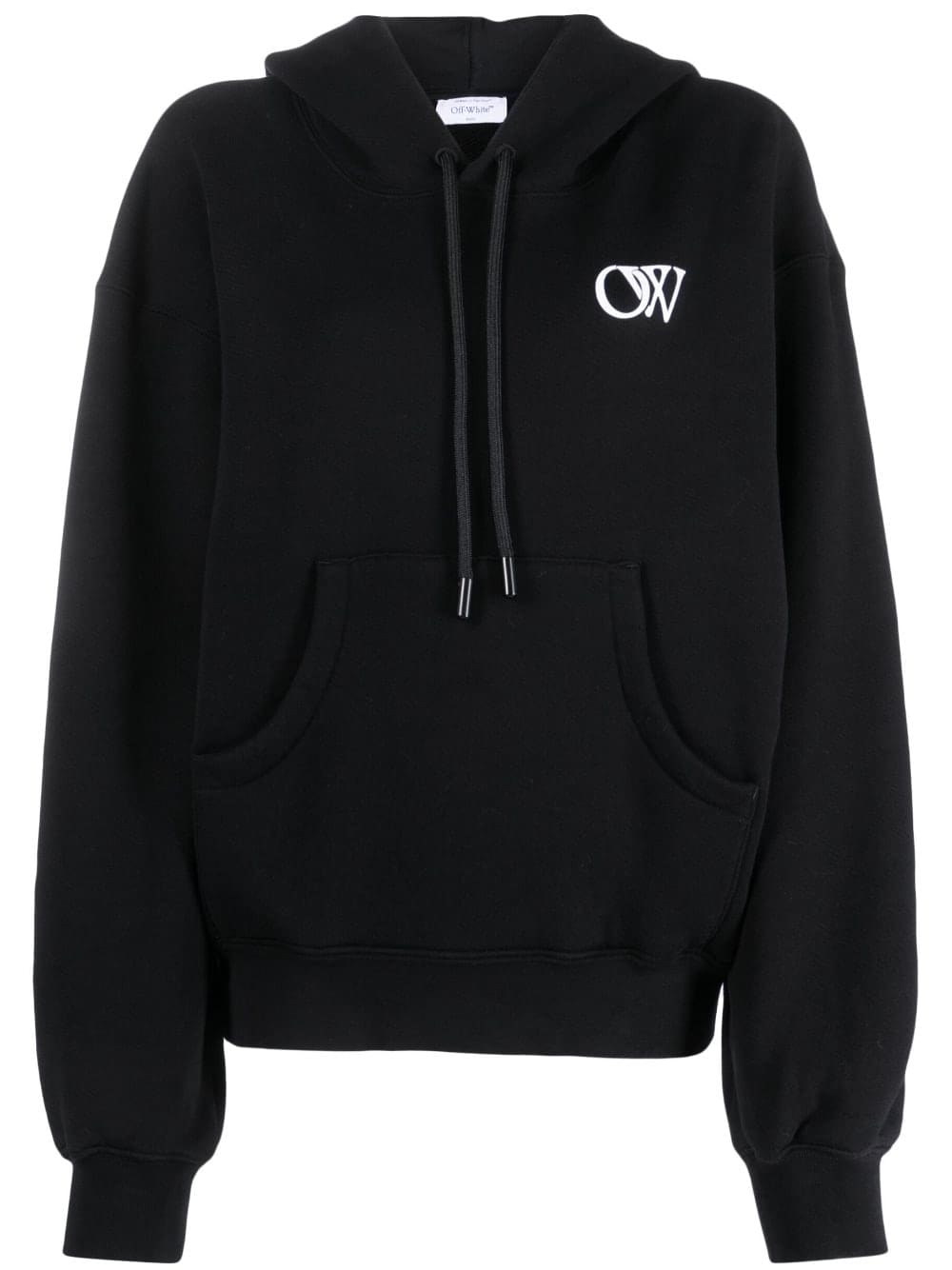 Off-White OW logo-print cotton hoodie