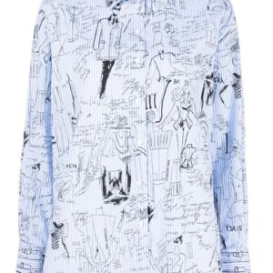 Karl Lagerfeld  graphic-print striped shirt