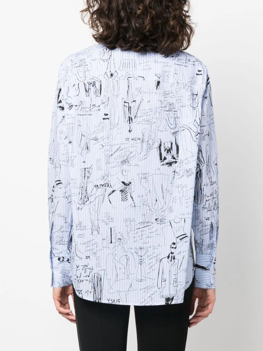 Karl Lagerfeld graphic-print striped shirt - Image 4