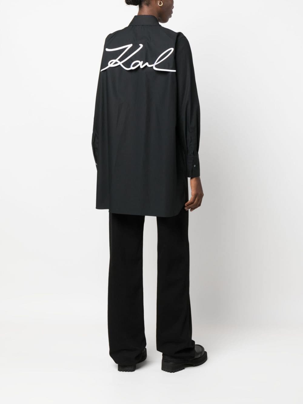 Karl Lagerfeld logo-print cotton shirt - Image 2
