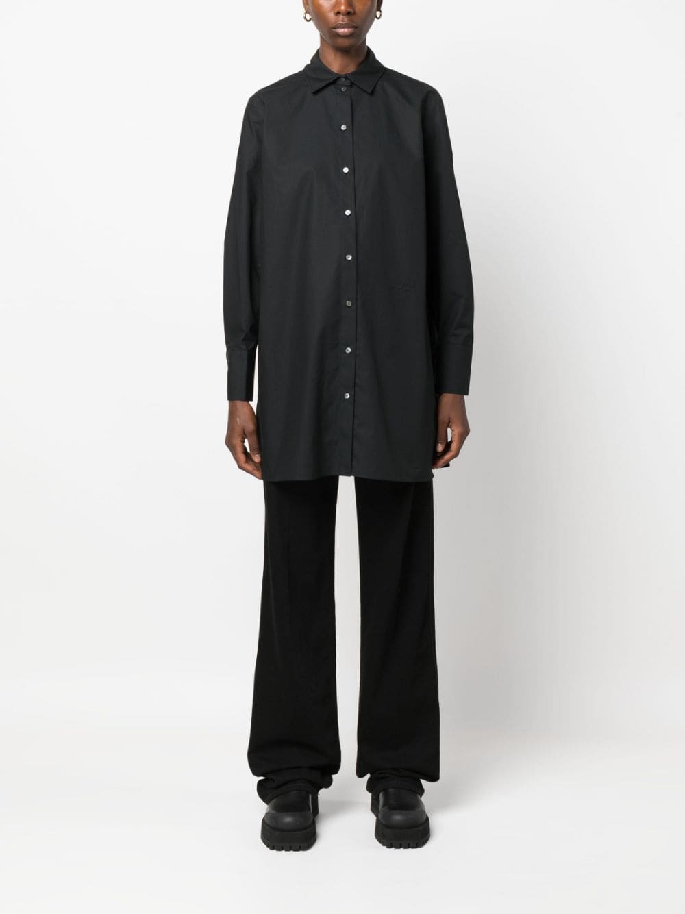Karl Lagerfeld logo-print cotton shirt - Image 3
