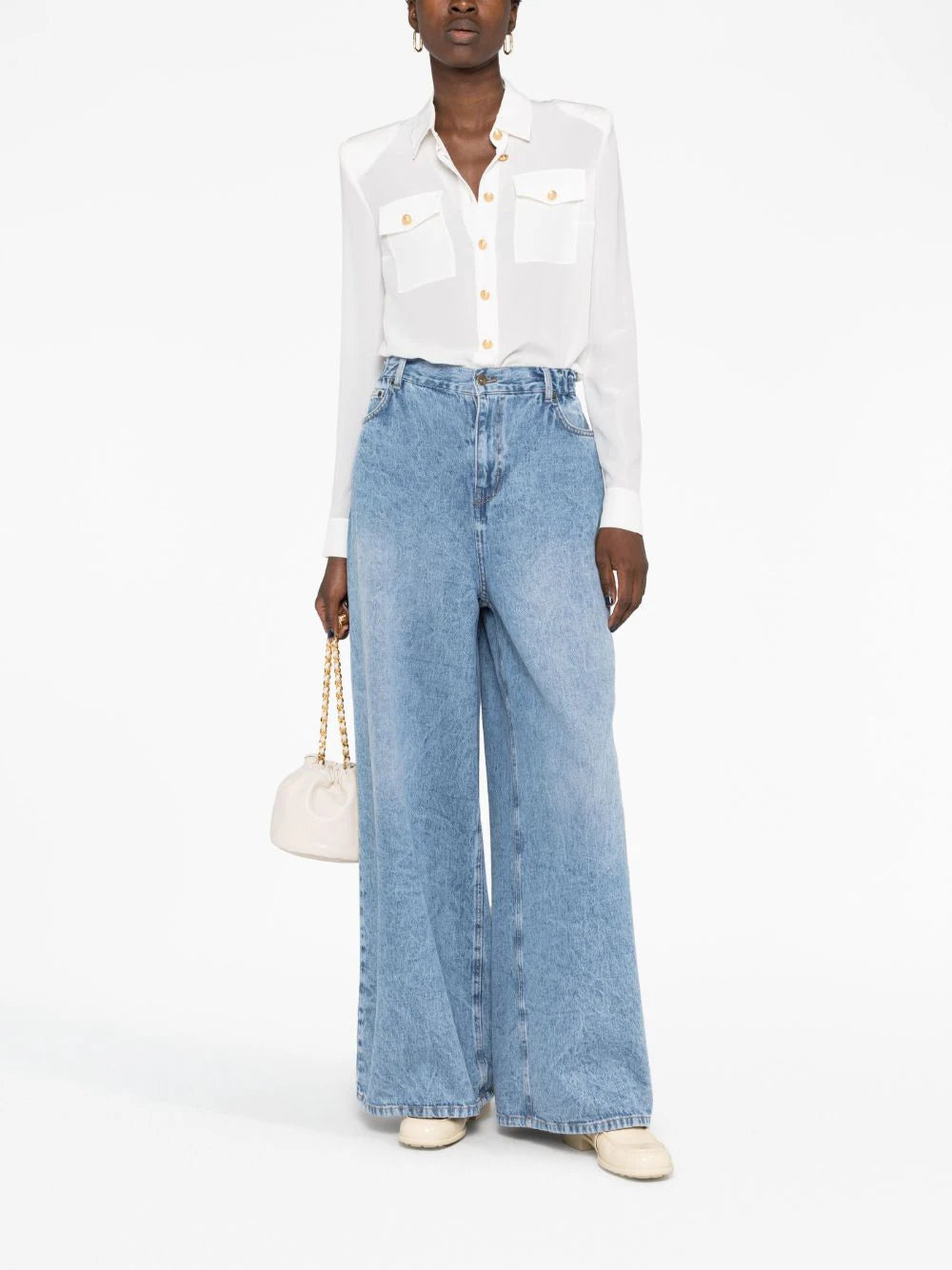 Balmain padded shoulders silk blouse - Image 2