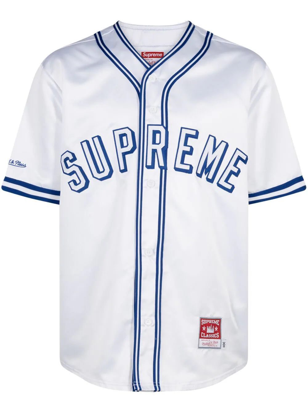 Supreme Mitchell & Ness satin baseball jersey T-shirt