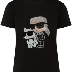 Karl Lagerfeld  Ikonik rhinestone-embellished T-shirt