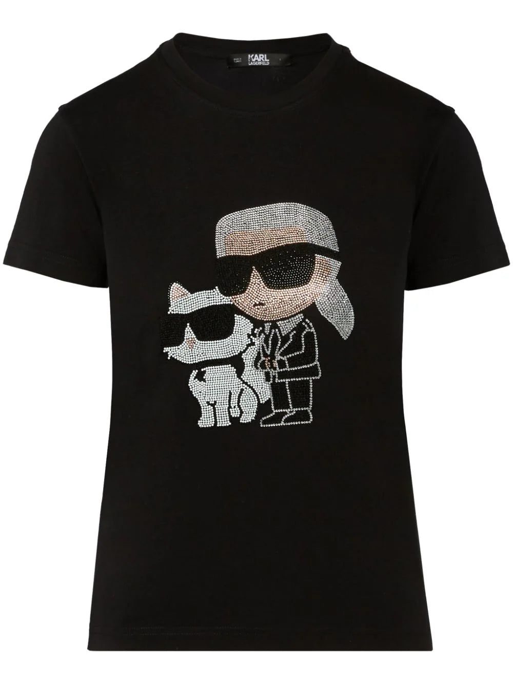 Karl Lagerfeld Ikonik rhinestone-embellished T-shirt