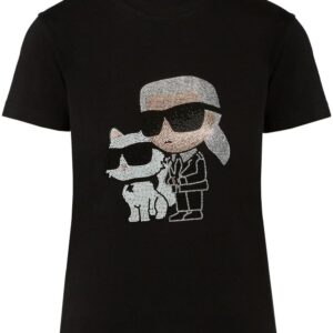 Karl Lagerfeld Ikonik rhinestone-embellished T-shirt