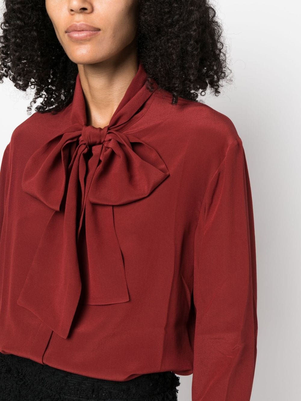 Balmain pussy-bow silk blouse - Image 5