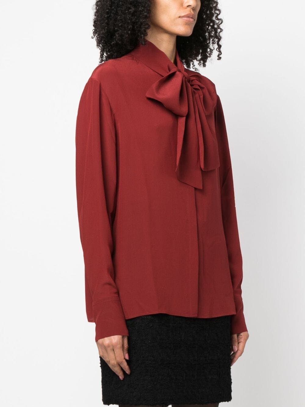 Balmain pussy-bow silk blouse - Image 3