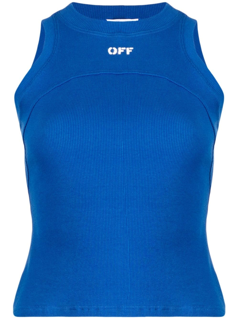 Off-White logo-print cotton-blend top