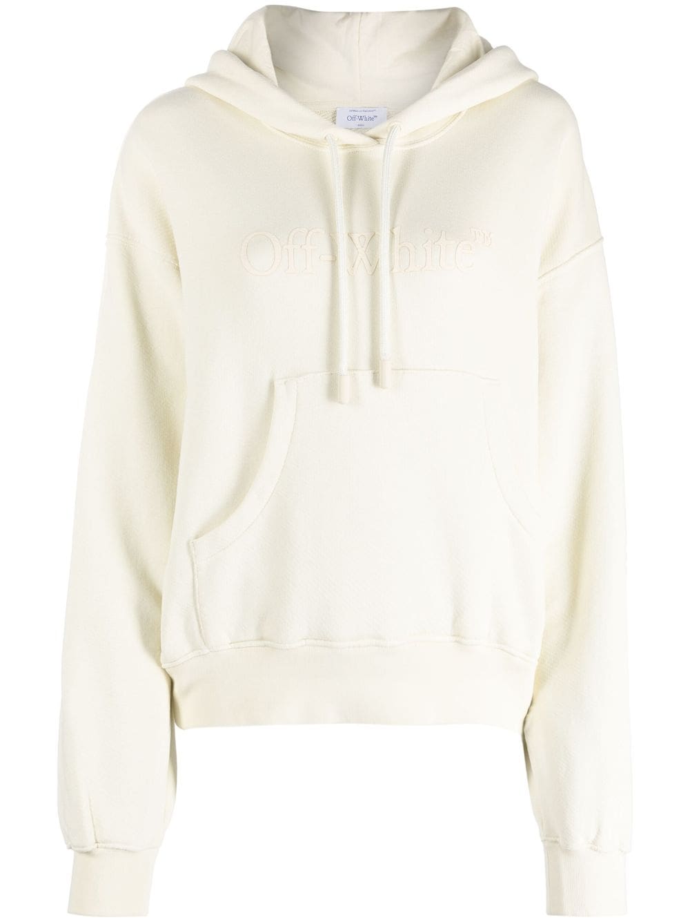 Off-White logo-print cotton hoodie