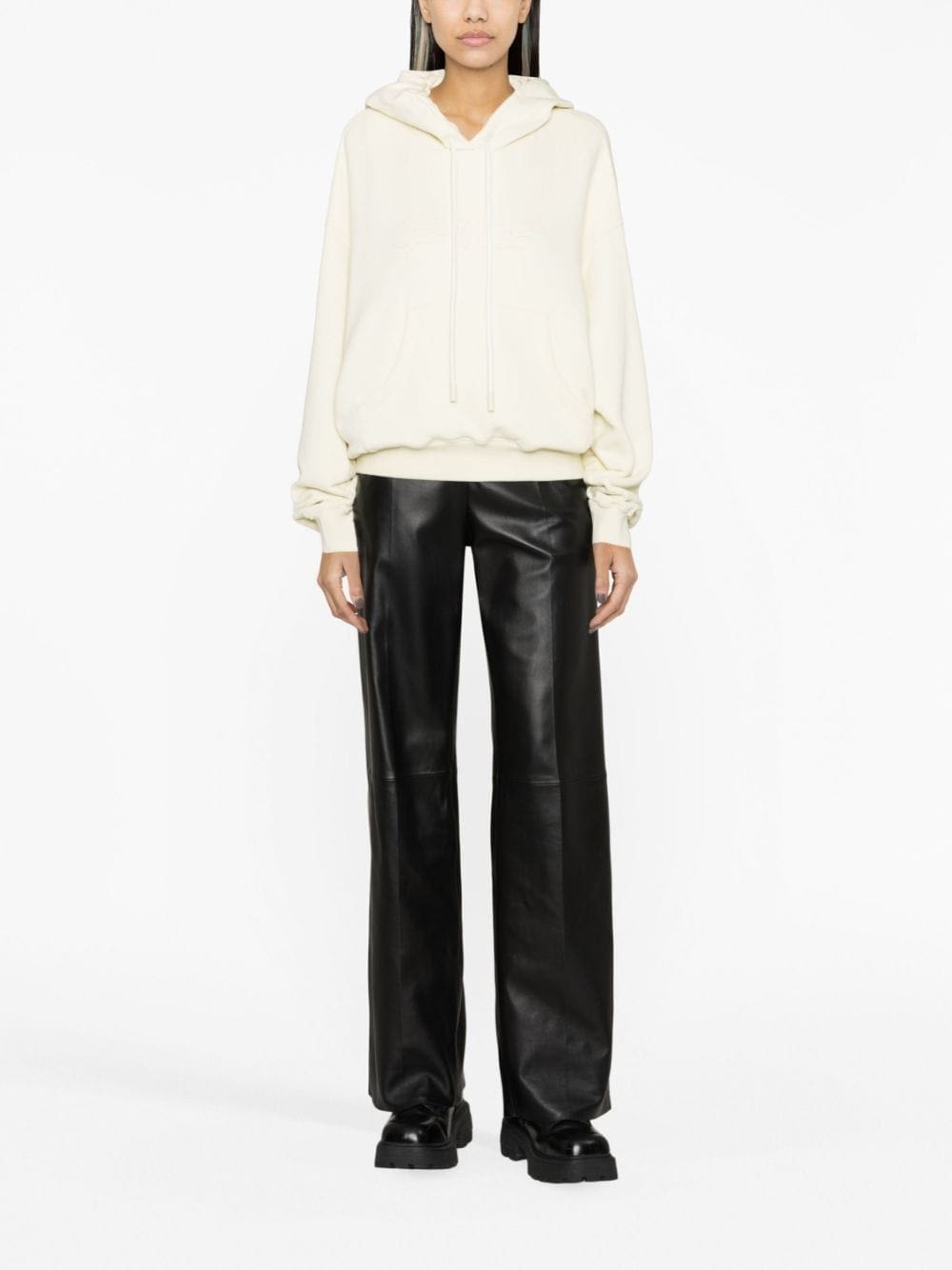 Off-White logo-print cotton hoodie - Image 2