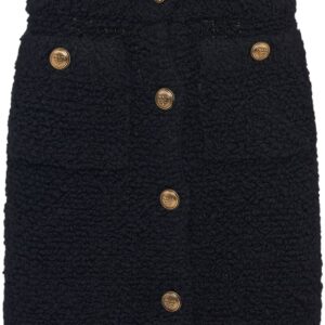 Prada button-up bouclé miniskirt